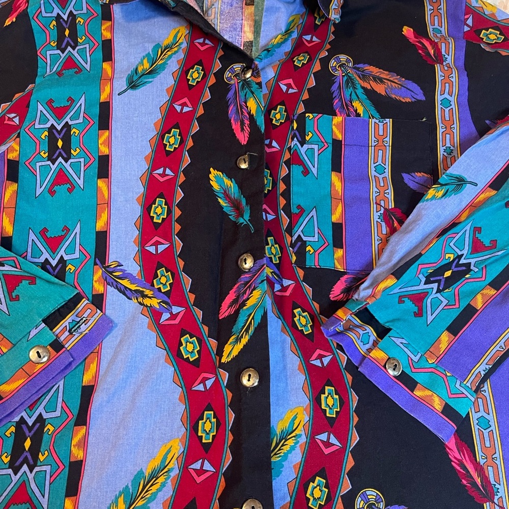 Western Trading Co. Multicolor Patterned Shirt 90… - image 2